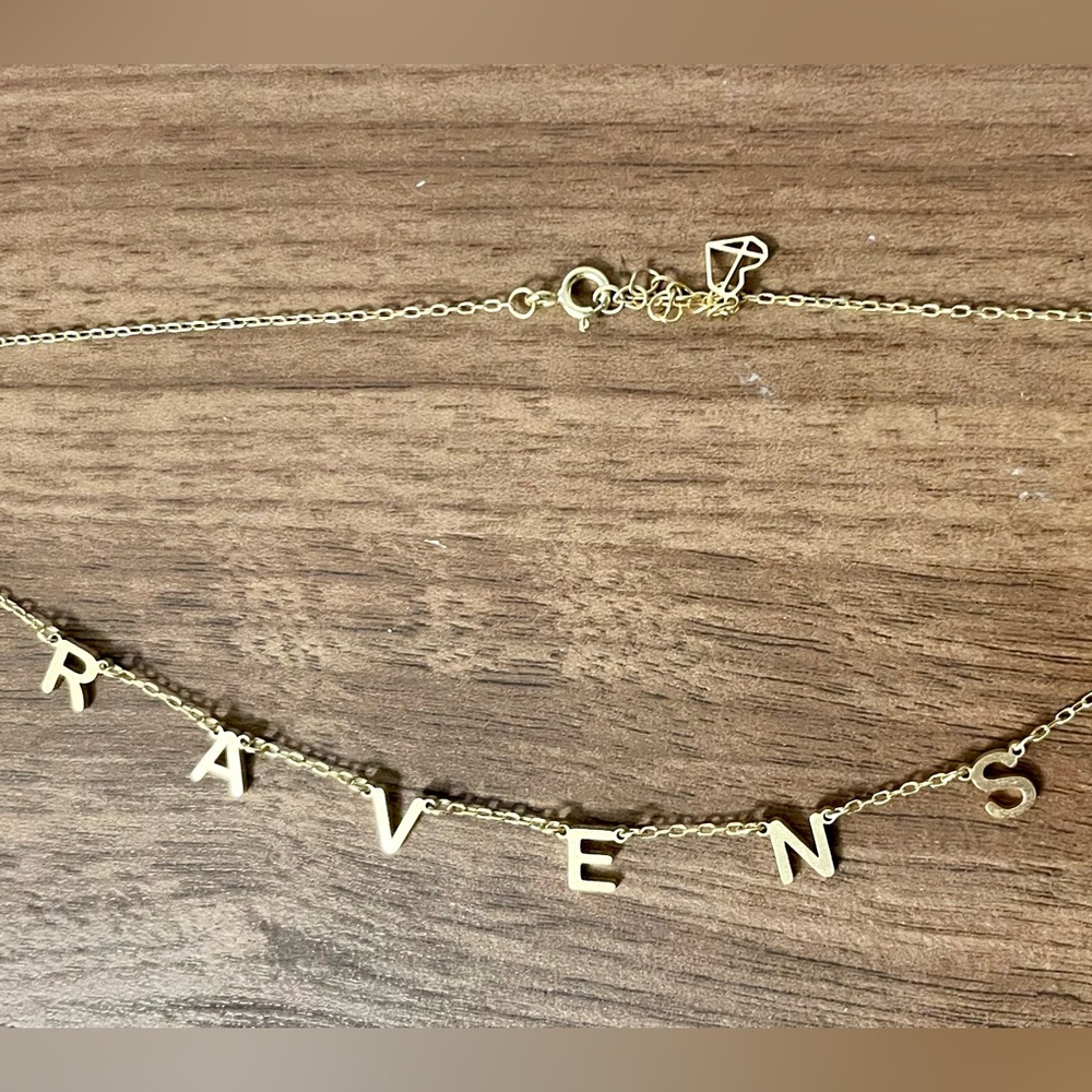 Baltimore Ravens RAVENS Capital Letters - Custom Letter Necklace